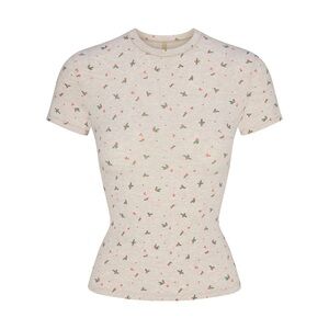 NWOT SKIMS Limited Edition Oatmeal Holly Cotton Jersey Tee